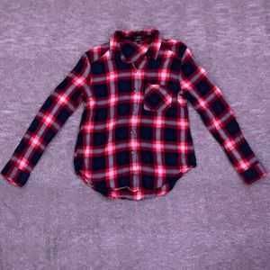 Red White and Navy Blue Flannel